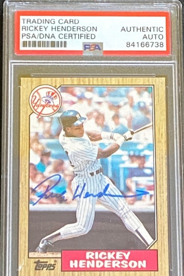 Topps Rickey Henderson Autograph Card (PSA/DNA)