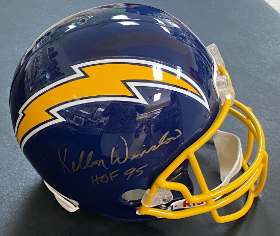 Kellen Winslow Autographed Full Size San Diego Chargers Helmet (Wall of Fame)