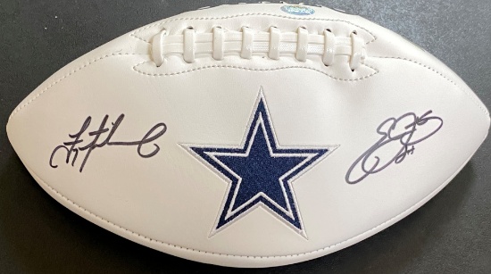 Emmitt Smith/Troy Aikman/ Michael Irvin Signed Dallas Cowboys Logo Ball (Player Holograms)