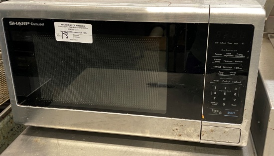 Sharp Carousel Microwave Oven With Stainless Steel Front