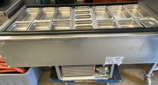 57"L Delfield Model N8157, Four Pan, Drop-in, Forced Air, Refrigerated. Cold Well. Original Price $6