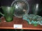 Lot, Green Depression Glass