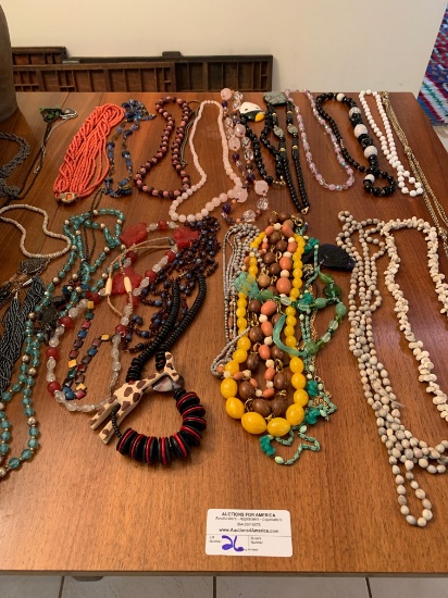 Assorted Necklaces, Costume Jewelry Appx (40) Pieces