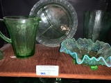 Lot, Green Depression Glass