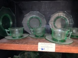 Lot, Green Depression Glass