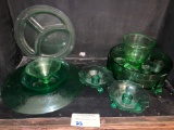 lot, Green Depression Glass