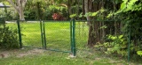 16' Of Green Epoxy Coated Fencing System With 8' Double Entry Gate