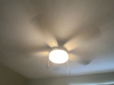 Five Blade Flush Mount Ceiling Fan With Light