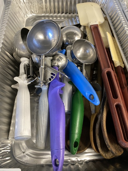 Miscellaneous Kitchen Tools, Which Include Portion Control, Spatulas, And Other Items