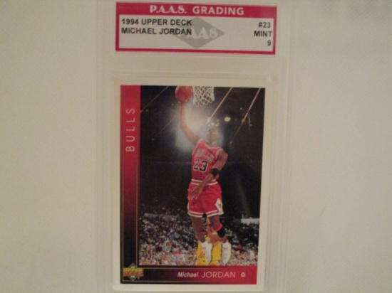 Michael Jordan Chicago Bulls 1994 Upper Deck #23 PAAS graded Mint 9