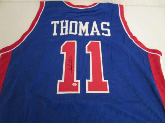 Isiah Thomas of the Detroit Pistons signed autographed basketball jersey PAAS COA 529