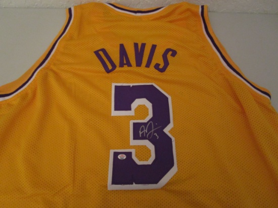 Anthony Davis of the LA Lakers signed autographed basketball jersey PAAS COA 658