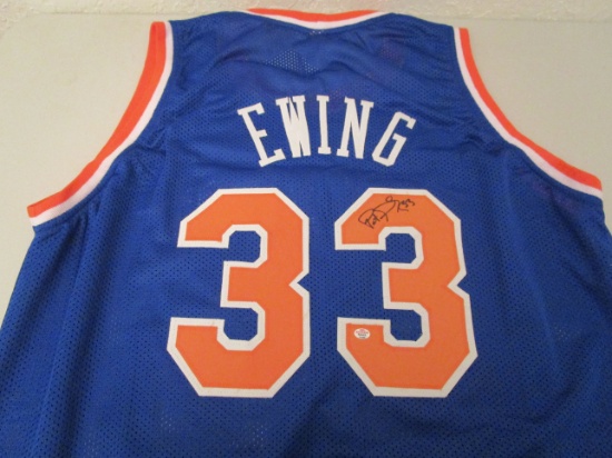 Patrick Ewing of the New York Knicks signed autographed basketball jersey PAAS COA 045