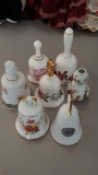 Lot of (6) Hand Painted Porcelain Table Bells