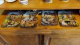 Lot Of (4) Limited Edition, German, Collectible Cat Trays