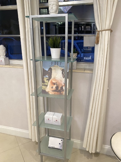 65" (5) Shelf Glass And Metal Product Displays Can Be Used As Individual Shelving Units Very Nice