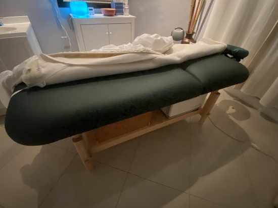 Earthlight Massage Table. Facial Table With Face Rest. Includes Natural Wood Frame. Comes With A Ful