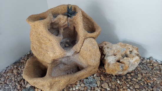 Large Entry Rock Fountain/Planter (not functional)