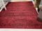 Very Unique 10' X 8' Red And Black Area Rug