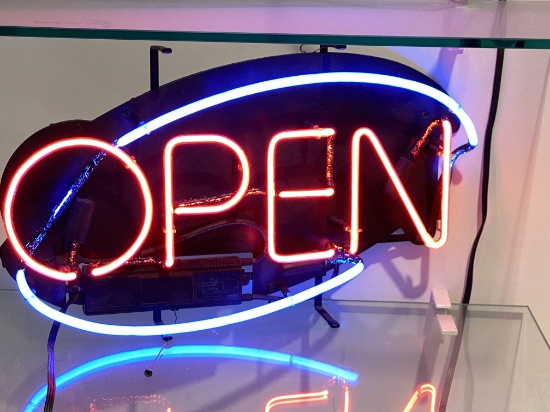 23"W Two Color Neon Open Sign