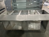 6' Five Hole, Stainless Steel Electric Steam Table