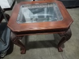 Wood And Glass Side Table