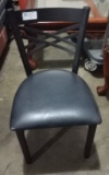Metal Framed Black Cushion Dining Chairs