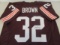 Jim Brown of the Cleveland Browns signed autographed football jersey PAAS COA 776