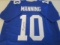 Eli Manning of the NY Giants signed autographed football jersey PAAS COA 672