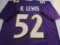 Ray Lewis of the Baltimore Ravens signed autographed football jersey PAAS COA 628