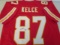 Travis Kelce of the Kansas City Chiefs signed autographed football jersey PAAS COA 592