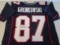 Rob Gronkowski of the New England Patriots signed autographed football jersey PAAS COA 457
