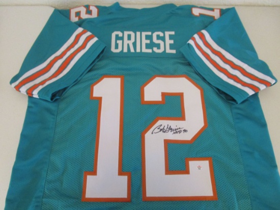 Bob Griese of the Miami Dolphins signed autographed football jersey PAAS COA 588