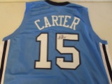 Vince Carter of the North Carolina signed autographed basketball jersey PAAS COA 223
