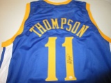 Klay Thompson of the Golden State Warriors signed autographed basketball jersey PAAS COA 189