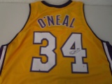 Shaquille O'Neal of the LA Lakers signed autographed basketball jersey PAAS COA 206