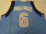 Kristaps Porzingis of the Dallas Mavericks signed autographed basketball jersey PAAS COA 112