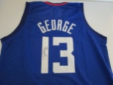 Paul George of the LA Clippers signed autographed basketball jersey PAAS COA 054