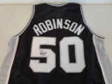 David Robinson of the San Antonio Spurs signed autographed basketball jersey PAAS COA 018