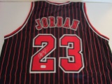 Michael Jordan of the Chicago Bulls signed autographed basketball jersey ERA COA 042