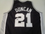 Tim Duncan of the San Antonio Spurs signed autographed basketball jersey PAAS COA XXX