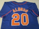Pete Alonzo of the NY Mets signed autographed baseball jersey PAAS COA 931