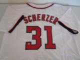 Max Scherzer of the Washington Nationals signed autographed baseball jersey PAAS COA 962