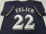 Christian Yelich of the Milwaukee Brewers signed autographed baseball jersey PAAS COA 985