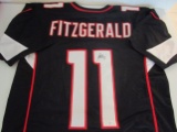 Larry Fitzgerald of the Arizona Cardinals signed autographed football jersey PAAS COA 823