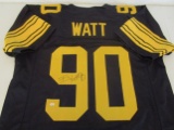 TJ Watt of the Pittsburgh Steelers signed autographed football jersey PAAS COA 844