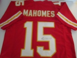Patrick Mahomes of the Kansas City Chiefs signed autographed football jersey PAAS COA 805