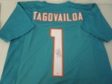 Tua Tagovailoa of the Miami Dolphins signed autographed football jersey PAAS COA 658