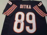 Mike Ditka of the Chicago Bears signed autographed football jersey PAAS COA 601