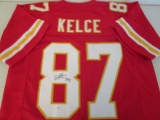 Travis Kelce of the Kansas City Chiefs signed autographed football jersey PAAS COA 592